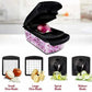 18-Piece Black Multi-Function Vegetable Chopper & Slicer Set - Rotary Grater with 5 Muti-Style Stainless Steel Blades for Home Kitchen
