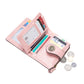 Dark Brown Korean Style Cutout Compact PU Leather Wallet - Women&