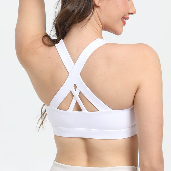 2-Pack White High-Support Shockproof Sports Bra(S Size) - Women&