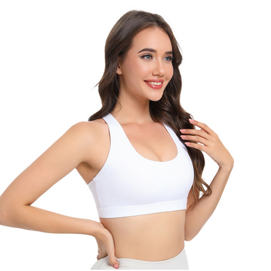 2-Pack White High-Support Shockproof Sports Bra(XXL Size) - Women&