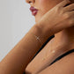 2-Pack Gold & Sliver Plated Micro-Paved CZ Mini Cross Bracelet - Dainty Adjustable O-Chain Wrist Jewelry(16-21CM)