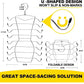 Foldable Vertical Layered Bra and Lingerie Organiser Hanger(8 Tier: 50.5X30.5cm) - Stainless Steel Space Saver for Underwear, Bras, and Tank Tops