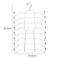 Foldable Vertical Layered Bra and Lingerie Organiser Hanger(8 Tier: 50.5X30.5cm) - Stainless Steel Space Saver for Underwear, Bras, and Tank Tops