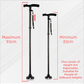 Folding LED Walking Cane with Dual Handle - Adjustable(88-98CM), Anti-Slip 4-Prong Base, and Stand-Up Function for Seniors