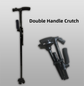 Folding LED Walking Cane with Dual Handle - Adjustable(88-98CM), Anti-Slip 4-Prong Base, and Stand-Up Function for Seniors