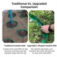 Black L-Shape PE Landscape Edging Roll Kit (5CM Height x 10M Long) - Anti-Root Lawn & Garden Divider with 30 Ground Stakes