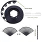 Black L-Shape PE Landscape Edging Roll Kit (10CM Height x 10M Long) - Anti-Root Lawn & Garden Divider with 30 Ground Stakes