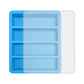 2-Packs Blue Flexible 4-Grid Silicone Long Ice Cube Tray with Lid - Easy Release Reusable Mold for Narrow Bottles & Cocktails