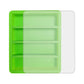 2-Packs Green Flexible 4-Grid Silicone Long Ice Cube Tray with Lid - Easy Release Reusable Mold for Narrow Bottles & Cocktails