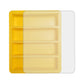 2-Packs Yellow Flexible 4-Grid Silicone Long Ice Cube Tray with Lid - Easy Release Reusable Mold for Narrow Bottles & Cocktails