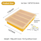 2-Packs Yellow Flexible 4-Grid Silicone Long Ice Cube Tray with Lid - Easy Release Reusable Mold for Narrow Bottles & Cocktails