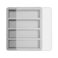 2-Packs Grey Flexible 4-Grid Silicone Long Ice Cube Tray with Lid - Easy Release Reusable Mold for Narrow Bottles & Cocktails