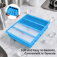 2-Packs Grey Flexible 4-Grid Silicone Long Ice Cube Tray with Lid - Easy Release Reusable Mold for Narrow Bottles & Cocktails
