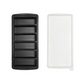 2-Packs Black 6-Grid Extra Long Silicone Ice Cube Tray - Easy Release Reusable Food Grade Mold for Whiskey, Cocktails & Commercial Use
