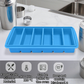 2-Packs Green 6-Grid Extra Long Silicone Ice Cube Tray - Easy Release Reusable Food Grade Mold for Whiskey, Cocktails & Commercial Use