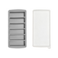 2-Packs Grey 6-Grid Extra Long Silicone Ice Cube Tray - Easy Release Reusable Food Grade Mold for Whiskey, Cocktails & Commercial Use