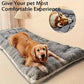 Superior Insulation Grey Dual-Sided Pet Sleeping Mat(45X90CM) for Dogs & Cats - 3D Thickened Support & Durable Wavy Quilting, Reversible Lamb Velvet & Brushed Cotton Bed