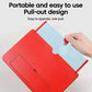 Red 12-Inch Ultra-Clear Portable Retractable HD Mobile Phone Screen Magnifier - Eye Protection Fresnel Lens Projector, with Built-in Phone Holder & Adjustable Base