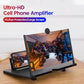 Black 18-Inch Ultra-Clear Portable Retractable HD Mobile Phone Screen Magnifier - Eye Protection Fresnel Lens Projector, with Built-in Phone Holder & Adjustable Base