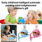 Blue smart Drawing & Learning Robot Toy with 100 Cards - Drawing & Vocabulary Educational Companion for Kids, Quick Card-Insert Recognition