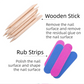 10-Set Press-On Nail Prep Tool Kits - 10 x Disposable Manicure Sticks & 10 x Mini Files, 10 Ultra-Thin Adhesive Sheets