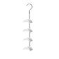 2-Pack White 360 Degree Rotating 4-Tier Closet Organiser Hook - Multi-Functional Bag Hanger, Tie & Belt Rack for Wardrobe Storage