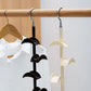 2-Pack White 360 Degree Rotating 4-Tier Closet Organiser Hook - Multi-Functional Bag Hanger, Tie & Belt Rack for Wardrobe Storage
