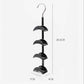 2-Pack White 360 Degree Rotating 4-Tier Closet Organiser Hook - Multi-Functional Bag Hanger, Tie & Belt Rack for Wardrobe Storage