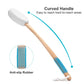 Long Handle Bath Gentle Body Scrubber Set - Non-Slip Grip Back Brush with 4 EVA Exfoliating Sponge Heads