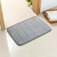 Grey Ultra-Absorbent Non-Slip Thickened Bath Mat(1.8x40x60CM) - Luxurious Durable Soft Floor Rug with Rubber Backing, Hand & Machine Washable Doormat for Bathroom & Entry