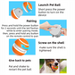 Orange Durable TPU Smart Interactive Electric Pet Toy Ball With Remote - Automatic Normal & Crazy Mode Bouncing Dog & Cat Chew Toy, Remote Activated