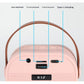 Pink single wheat Portable Mini Karaoke Machine with Wireless Microphone - Bluetooth Speaker for Kids & Adults