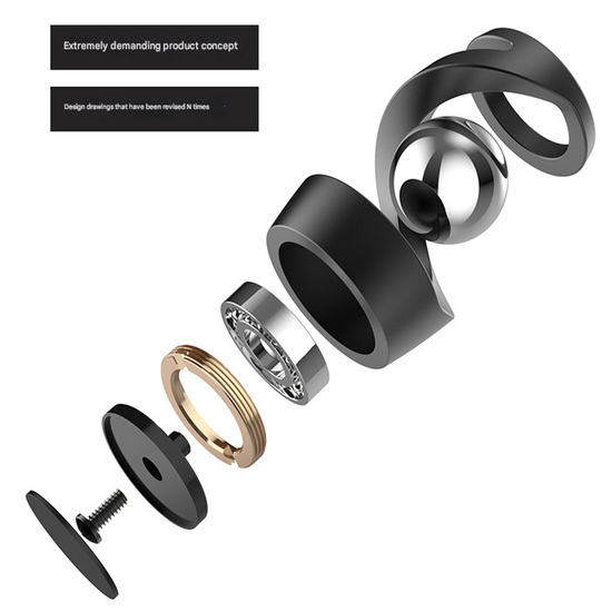 Silver gyroscope and silver beads Kinetic Levitating Desk Toy - Silent Spinning Floating Gyroscope for Stress Relief & Office Decor