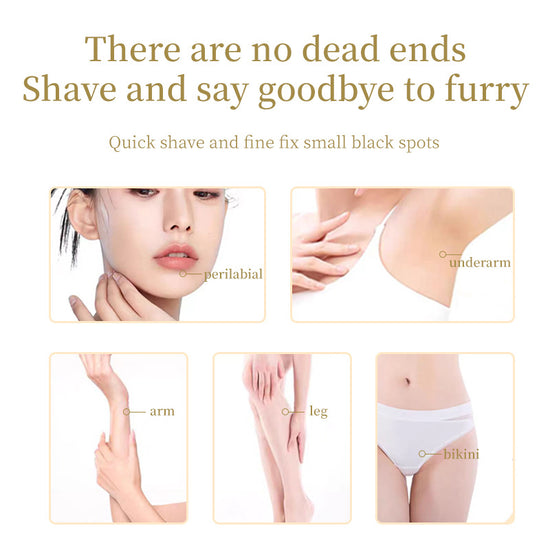 Pink Painless Electric Shaver for Women - USB Rechargeable Bikini Trimmer & Body Hair Remover, Wet & Dry Use