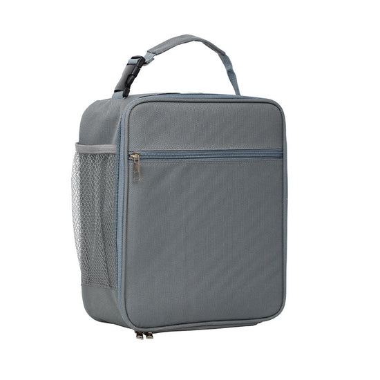 Dark grey Insulated Lunch Bag with Shoulder Strap - Portable & Large Capacity Thermal Bento Tote