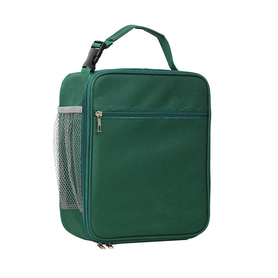 Green Insulated Lunch Bag with Shoulder Strap - Portable & Large Capacity Thermal Bento Tote