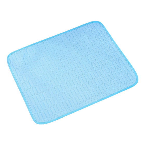 Blue Pet Summer Ice Silk Cooling Mat - Breathable Latex Sleep Pad for Dogs & Cats (40*30cm)