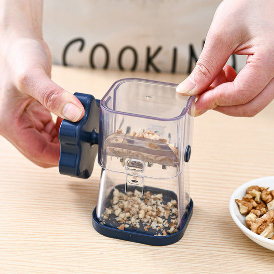 Coffee color Manual Nut & Chocolate Grinder - Effortless Peanut Walnut Chopper - Easy Clean Kitchen Tool