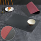2-PCS Black and red PVC Double-Sided Lychee Texture Table Mat - Waterproof, Heat-Resistant & Easy to Clean for Home and Hotel Use