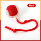 2-PCS Red Automatic Interactive Cat Ball Toy with Rope - Durable & Bite-Resistant Pet Jump Ball for Self-Entertainment & Play