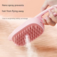 Off-white Pet Spray Grooming Brush - 3-in-1 Steam Dematting Comb with Nano Mist for Cats & Dogs - Anti-Flying Hair & Massage