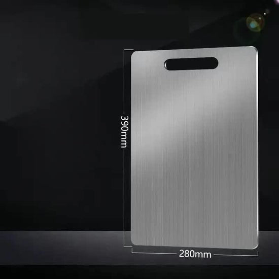 Dual-Sided Stainless Steel Chopping Board - Hygienic & Durable Kitchen Cutting Board for Meat, Veggies & More(28*39cm)