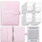 Pink 100 Envelope Savings Challenge Binder - A5 Budget Planner & Money Organizer with Zipper Pockets - Perfect for Couples & Families