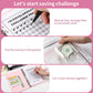 Pink 100 Envelope Savings Challenge Binder - A5 Budget Planner & Money Organizer with Zipper Pockets - Perfect for Couples & Families