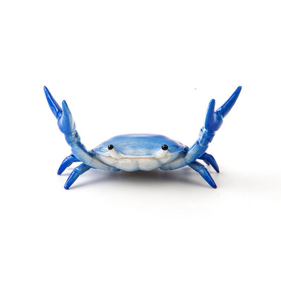 3-Pack Blue Creative Crab Pen Holders - Cute Desk Organizer & Phone Stand - Novelty Office Decor & Gift Idea