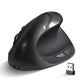 Black 3rd Gen Vertical Wireless Mouse with USB-C Charging - Ergonomic 2.4G Silent Click Design for Office and Laptop Use
