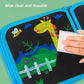 Little Bear Portable Reusable Drawing Board for Kids - erasable Doodle Book with Water Chalk Pens - Toddler Travel Activity Toy