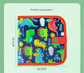 Red dinosaur Portable Reusable Drawing Board for Kids - erasable Doodle Book with Water Chalk Pens - Toddler Travel Activity Toy