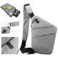 Black Anti-theft Crossbody Sling Bag for Men & Women - Slim, Lightweight Chest Shoulder Pack for Travel & Daily Commute