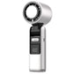 White New 100-Speed Portable Handheld Fan - Rechargeable Folding Turbo Mini USB Fan with Superconducting Cooling